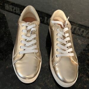 Banana Republic Gold Sneakers, Size 8